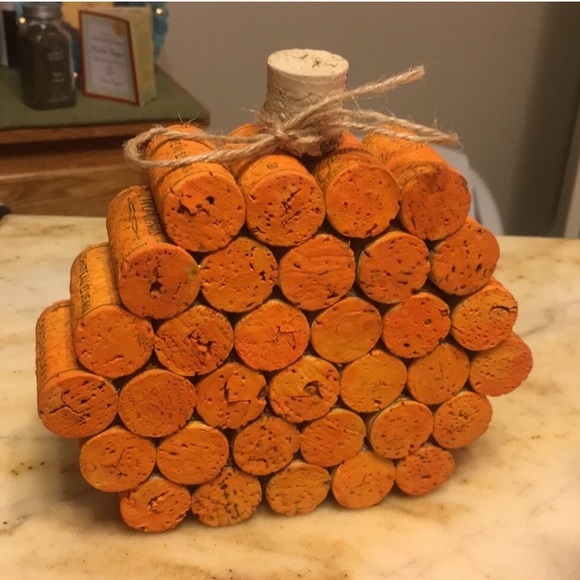 handmade Accessories - handmade wine cork pumpkin